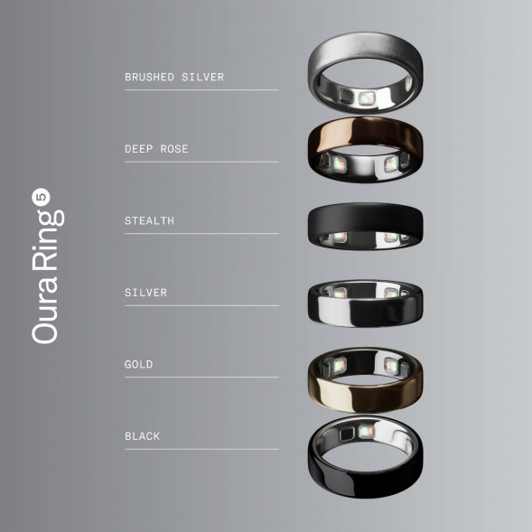 Умное кольцо Oura Ring 5 (размер 7), матовое серебро/Brushed Silver в Кемерово