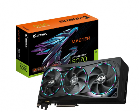Видеокарта Gigabyte GeForce RTX 5070 AORUS MASTER, 12 ГБ GDDR7 в Кемерово