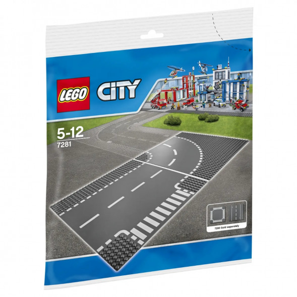 Конструктор LEGO City 7281 Т-образный перекрёсток и поворот в Кемерово