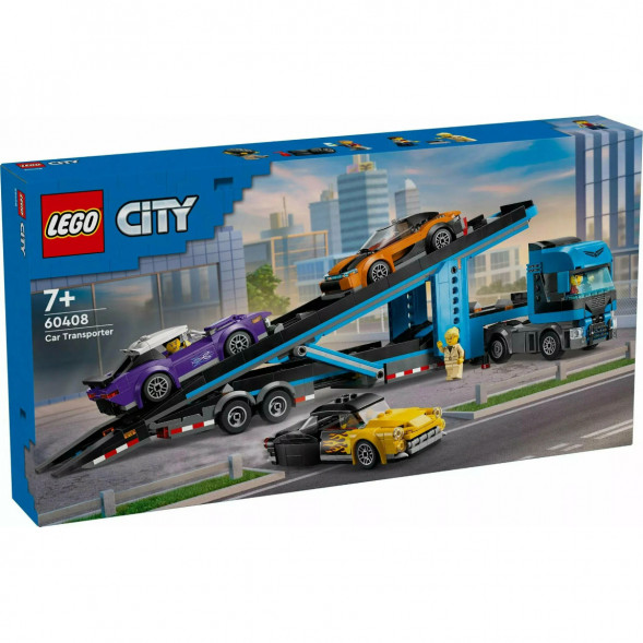 Конструктор LEGO City 60408 Грузовик-автовоз со спортивными автомобилями в Кемерово