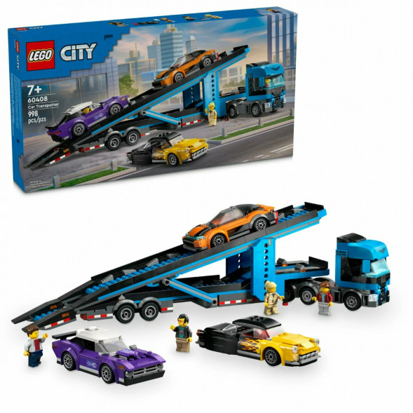 Конструктор LEGO City 60408 Грузовик-автовоз со спортивными автомобилями в Кемерово