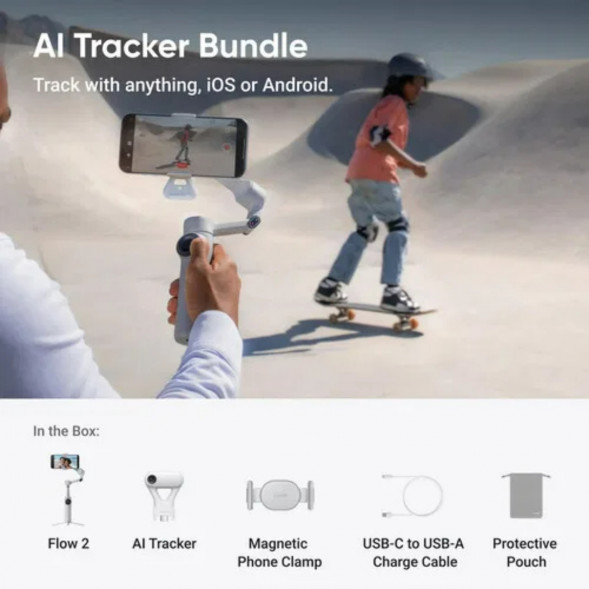 Стабилизатор Insta360 Flow 2 AI Tracker Bundle, Stone Gray в Кемерово