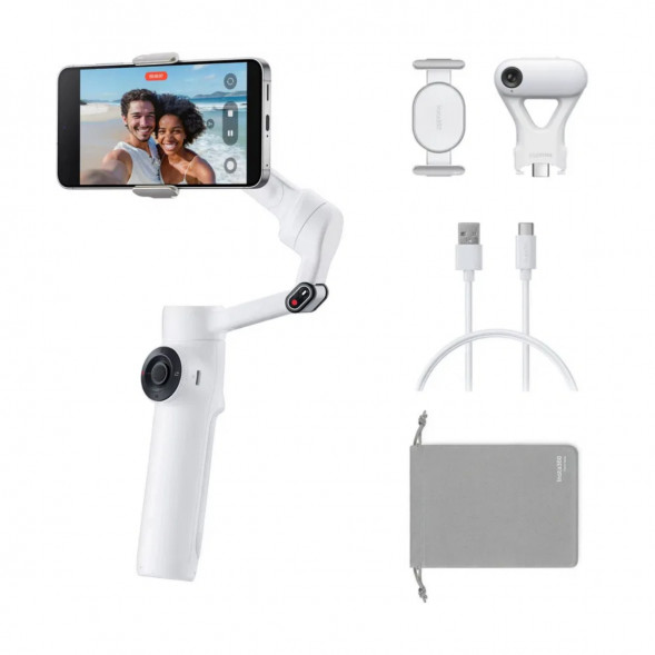 Стабилизатор Insta360 Flow 2 AI Tracker Bundle, Summit White в Кемерово