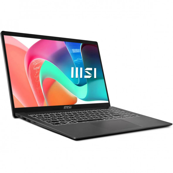 Ноутбук MSI Modern 15 F1MXG-1281RU (15.6&amp;quot;, IPS, Intel Core 5 120U, 10 ядер, 16 ГБ DDR5, SSD 512 ГБ, Intel Iris Xe Graphics, Windows 11), чёрный в Кемерово