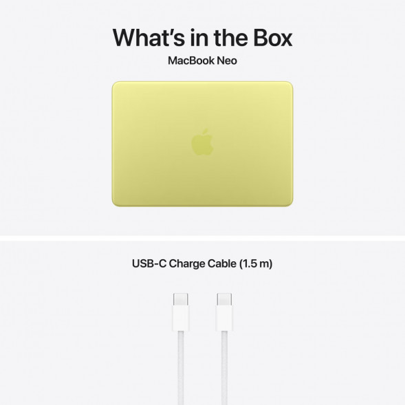Ноутбук Apple MacBook Neo MHFD4 (A18 Pro 5-Core GPU, 8/256GB), Желтый/Citrus в Кемерово