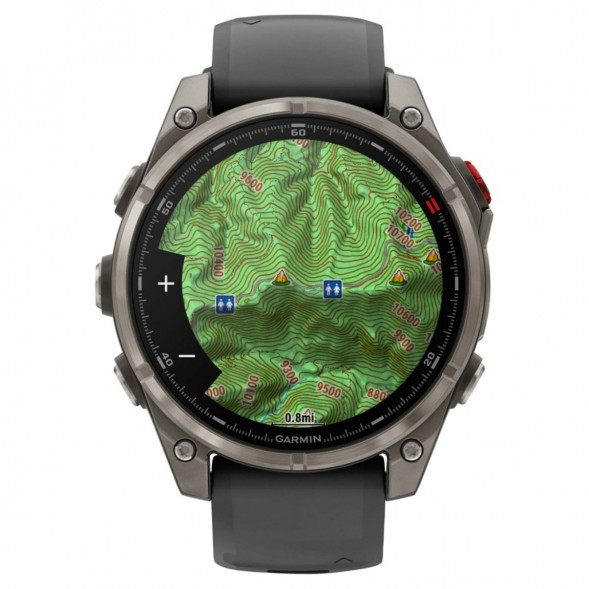 Умные часы Garmin Fenix 8 PRO, 51 мм, AMOLED, Sapphire, Titanium with Graphite/Black Silicone Band 010-03199-10 в Кемерово