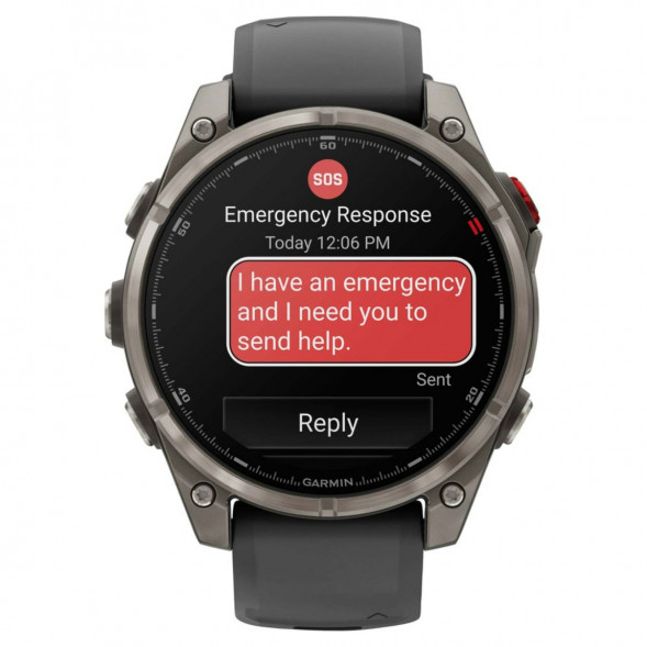 Умные часы Garmin Fenix 8 PRO, 51 мм, AMOLED, Sapphire, Titanium with Graphite/Black Silicone Band 010-03199-10 в Кемерово