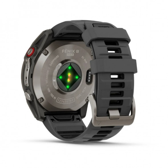 Умные часы Garmin Fenix 8 PRO, 51 мм, AMOLED, Sapphire, Titanium with Graphite/Black Silicone Band 010-03199-10 в Кемерово