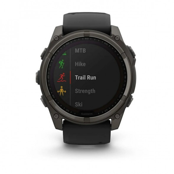 Умные часы Garmin Fenix 8, 51 мм, Solar, Sapphire Carbon Gray DLC Titanium with Black/Pebble Gray Silicone 010-02907-10 в Кемерово