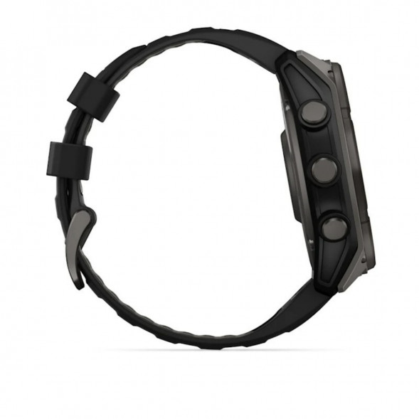 Умные часы Garmin Fenix 8, 51 мм, Solar, Sapphire Carbon Gray DLC Titanium with Black/Pebble Gray Silicone 010-02907-10 в Кемерово