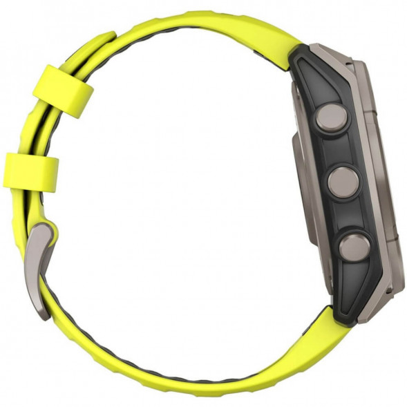 Умные часы Garmin Fenix 8, 51 мм, Solar, Sapphire Titanium with AMP Yellow/Graphite Silicone Band 010-02907-20 в Кемерово