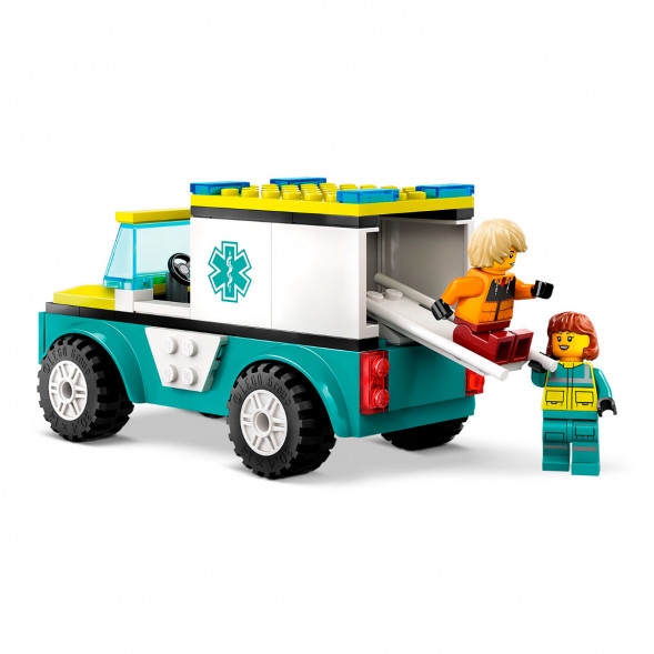 Конструктор LEGO City 60403 Скорая помощь и сноубордист в Кемерово