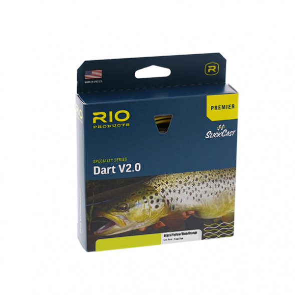 Леска RIO Premier Dart V2.0 Float WF7F/S3, Black/Yellow/Blue/Orange в Кемерово