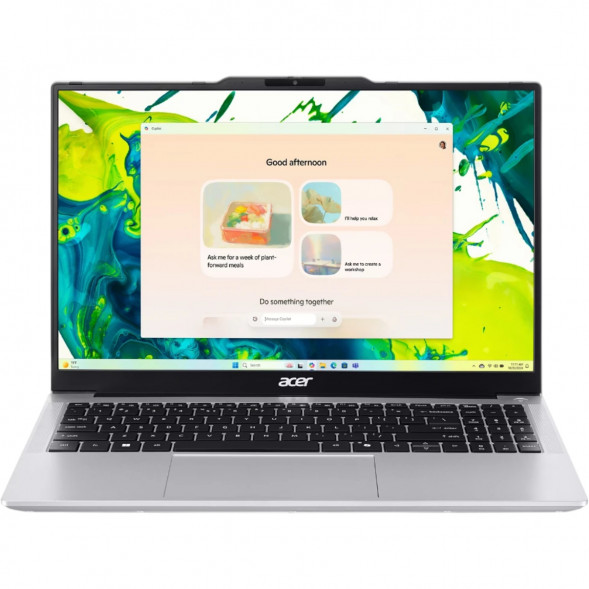 Ноутбук Aser Aspire Lite 15 AL15-53P-56PA (15.6&amp;quot;, IPS, Intel Core 5 120U, 10 ядер, 16 ГБ DDR4, 512 ГБ SSD, Intel Graphics, без ОС), серебристый в Кемерово