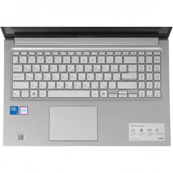 Ноутбук ASUS Vivobook 15 X1504MA-BQ224 (15.6&amp;quot;, IPS, Intel Core 5 320 1.5ГГц, 6 ядер, 8ГБ DDR5, 512ГБ SSD, Intel Graphics, без ОС), серебристый в Кемерово
