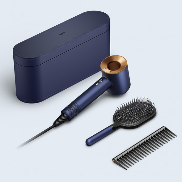 Фен Dyson Supersonic HD07 с набором расчесок, синий/медный в Кемерово